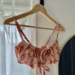 Xhilaration Floral Bikini Top in Pink and Orange